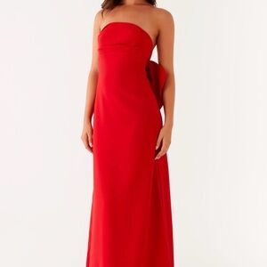 Peppermayo Strapless Red Dress